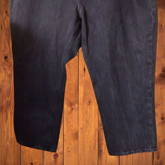 Old Navy Women's Size 18 High Rise Slouchy Straight Button Fly Black Jeans Denim - Picture 4 of 5